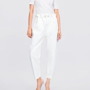 Zara baggy jeans in Ecru